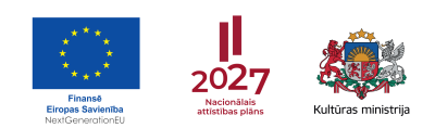 Logo kopa: ES karogs, Nacionālās attīstības plāns 2027 logo, Kultūras ministrijas logo
