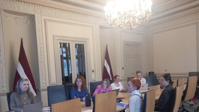 Saliedētas un pilsoniski aktīvas sabiedrības attīstības pamatnostādņu īstenošanas uzraudzības padomes sēdes norise Kultūras ministrijā