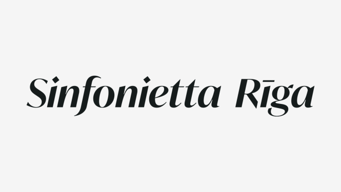 Valsts kamerorķestra "Sinfonietta Rīga" logo: teksts "Sinfonietta Rīga"