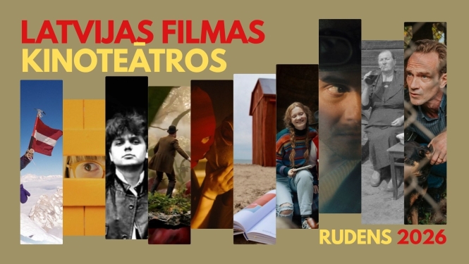Kolāža ar kadriem no dažādām latviešu filmām, kas būs skatāmas kinoteātros no šī gada rudens
