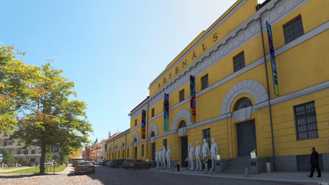 Latvijas Nacionālā mākslas muzeja izstāžu zāles “Arsenāls” vizualizācija