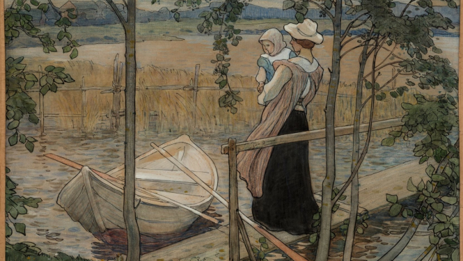 Janis Rozentāls “Uz laipas”. 1905. Foto: Normunds Brasliņš.