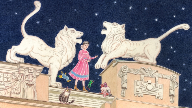 Ilustrācija no izstādes “Smalkās pasaules”