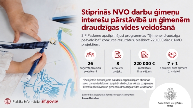 Teksts: Stiprinās NVO darbu ģimeņu interešu pārstāvībā un ģimenēm draudzīgas vides veidošanā