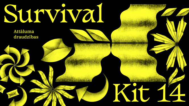 Laikmetīgās mākslas festivāla Survival Kit 14 plakāts