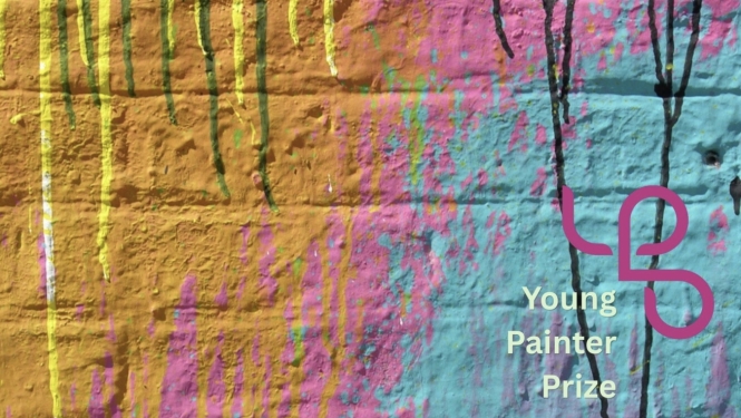 Uzraksts “Young Painter Prize 2026” uz afišas