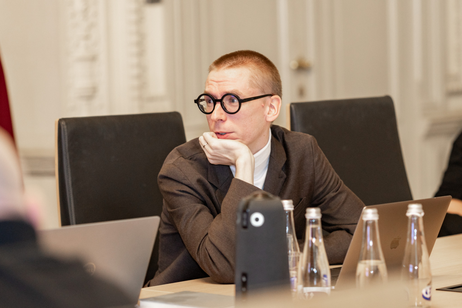 Latvijas Mūzikas padomes sēdes norise KM Lielajā zālē