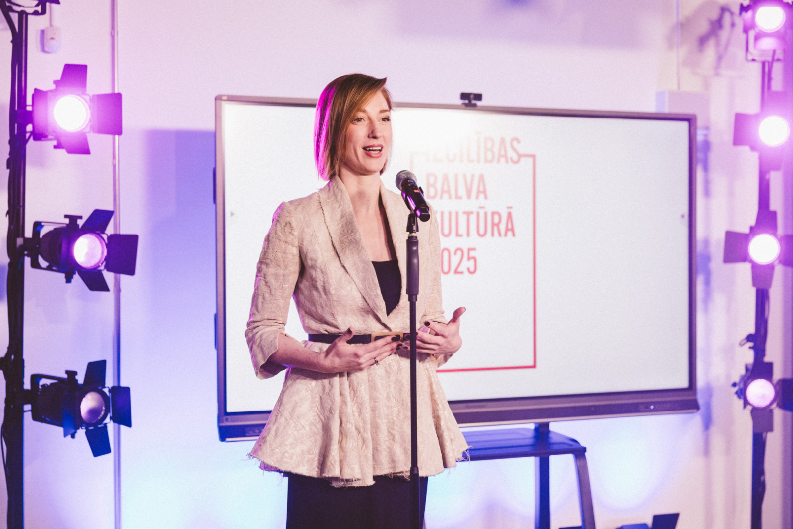 Izcilības balva kultūrā 2025 svinīgās pasniegšanas ceremonijas norise LMA prototipēšanas darbnīcu “Riga MakerSpace” ēkā