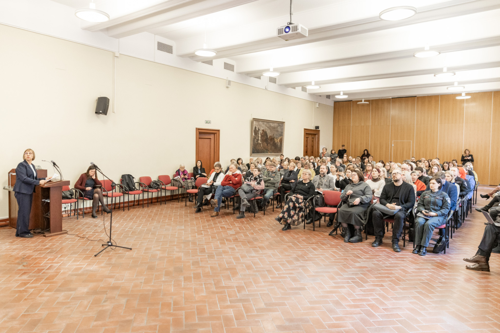 Gadskārtējā muzeju direktoru un vadītāju sanāksmes norise Latvijas Kara muzeja zālē