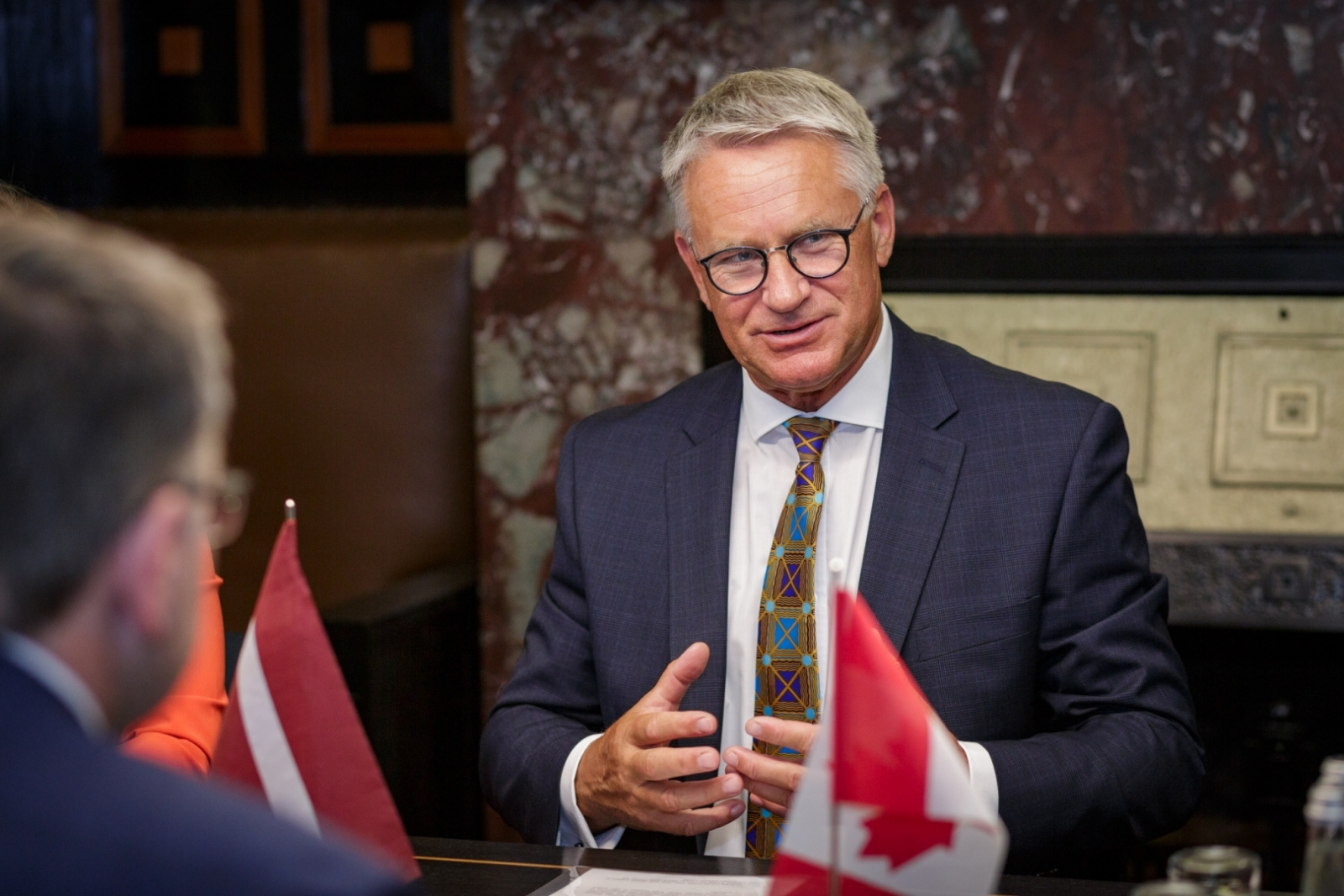 Tikšanās ar Kanādas vēstnieku Latvijā V.E. Braienu Svorku (H.E. Mr. Brian Szwarc)