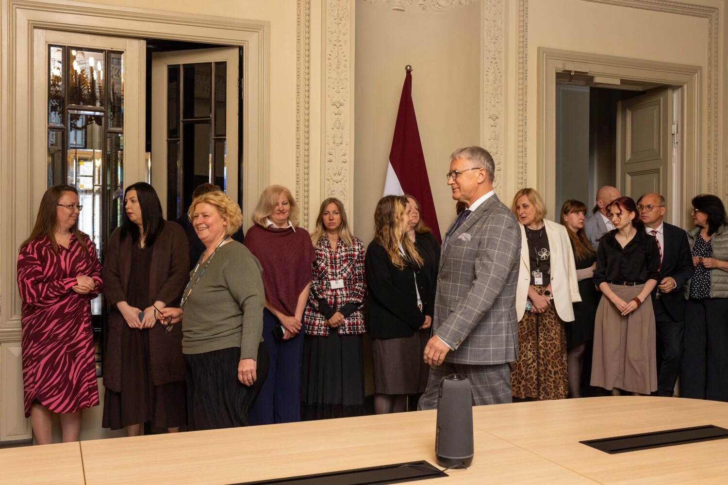 Kultūras ministrs Nauris Puntulis tiekas ar Kultūras ministrijas darbiniekiem