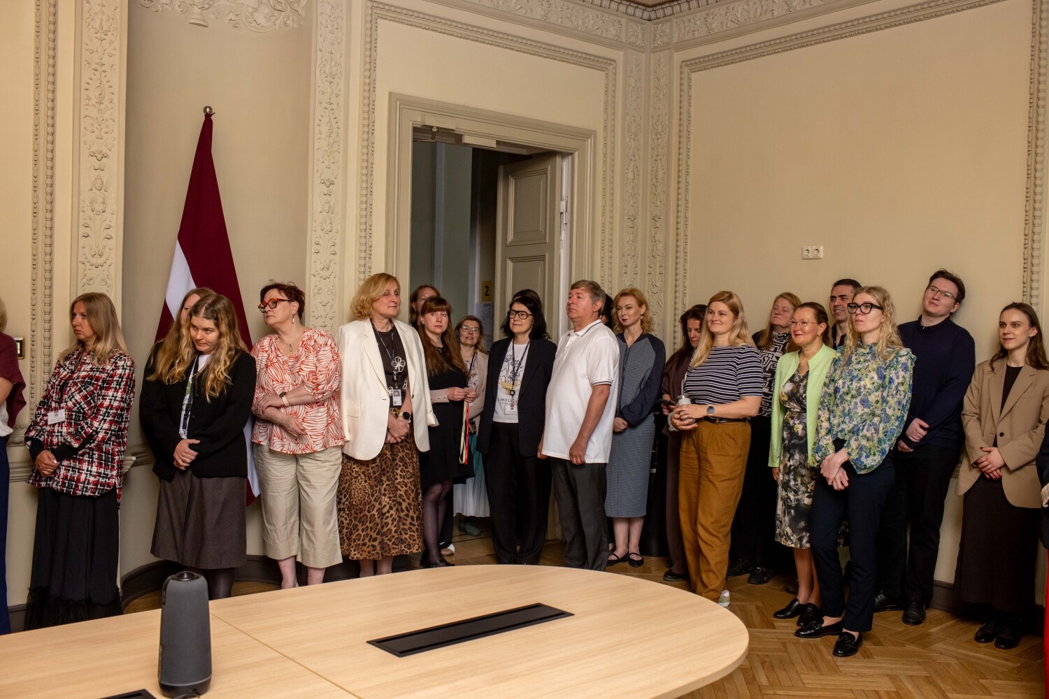 Kultūras ministrs Nauris Puntulis tiekas ar Kultūras ministrijas darbiniekiem