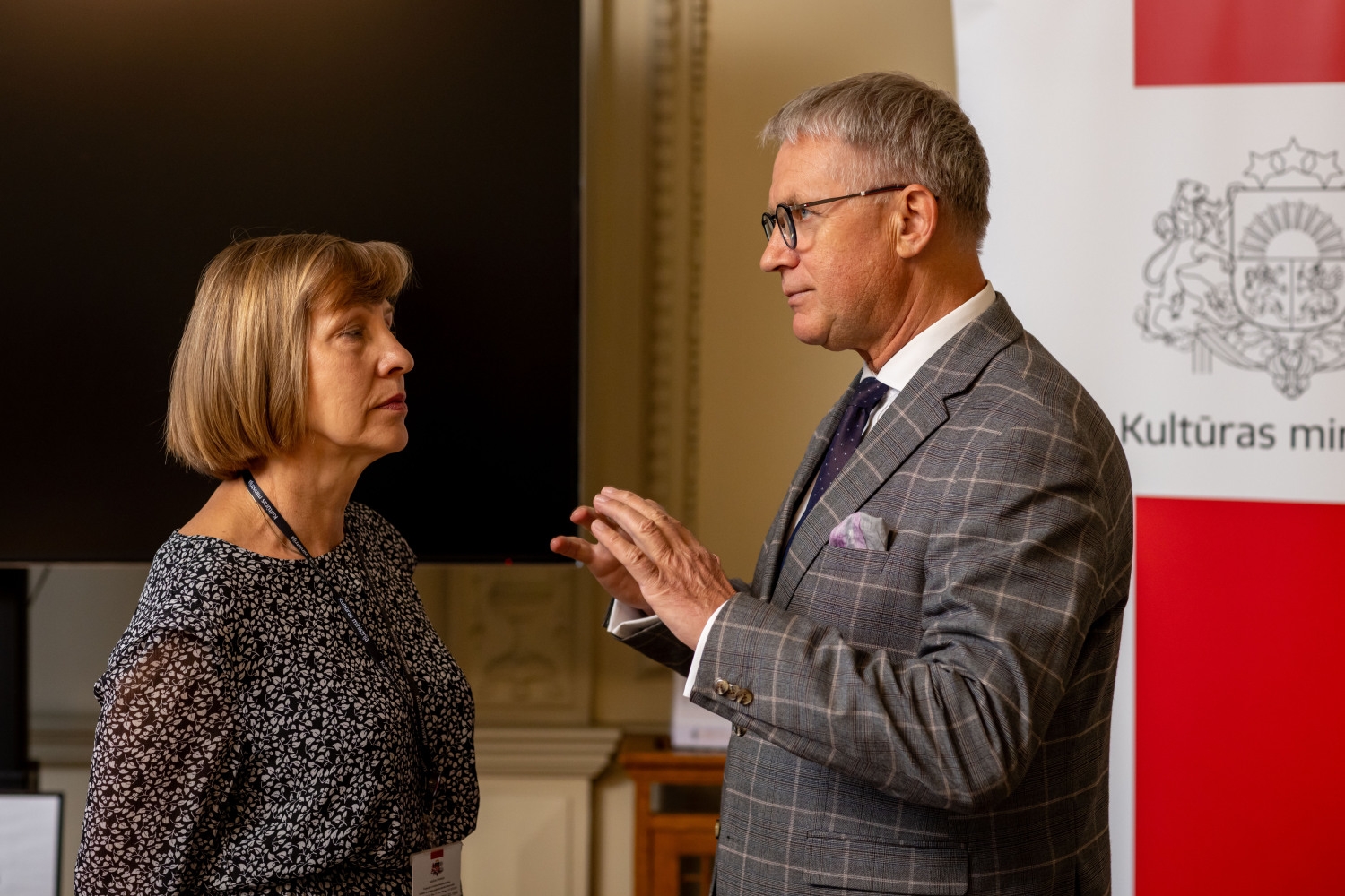 Kultūras ministrs Nauris Puntulis tiekas ar Kultūras ministrijas darbiniekiem