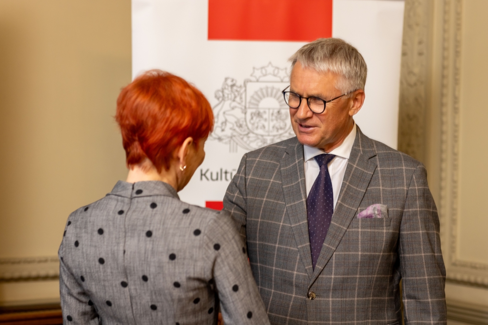 Kultūras ministrs Nauris Puntulis tiekas ar Kultūras ministrijas darbiniekiem