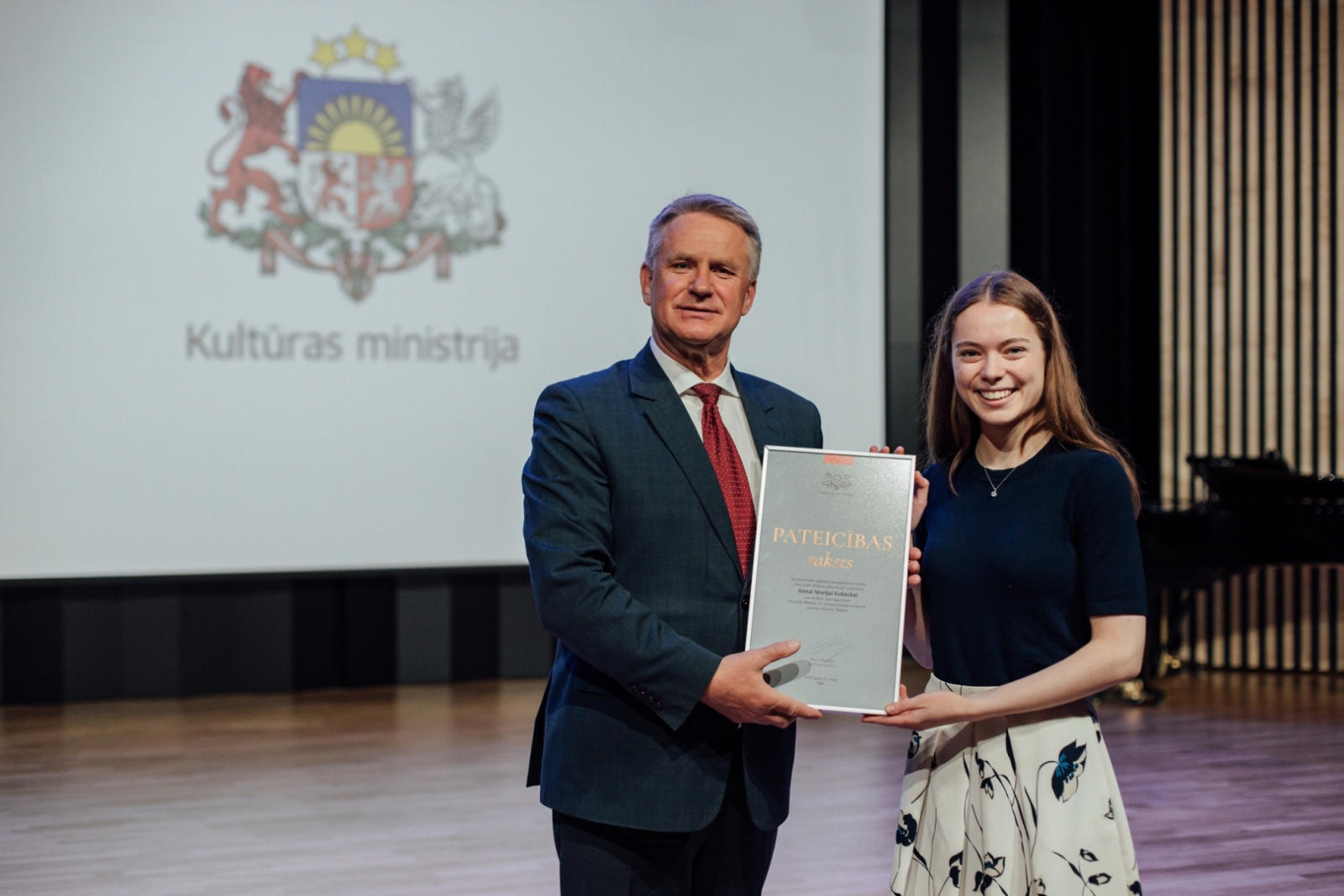 Kultūras ministrijas apbalvojuma un Cimzes balvas pasniegšanas pasākums