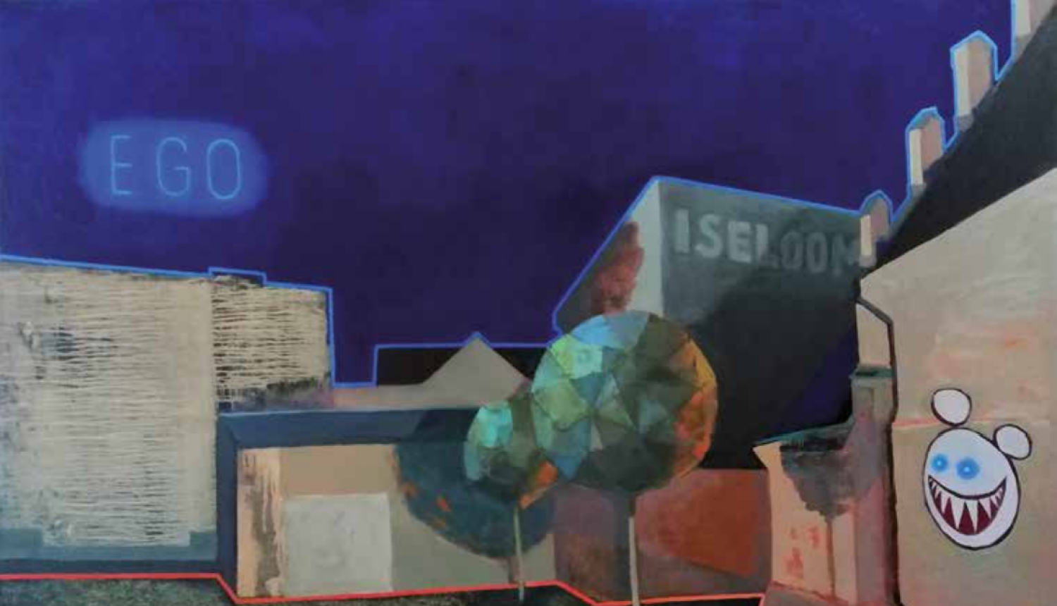 Migle Kosinskaite, Pēters Krosmans, Ģertrūdes sapnis, audekls, eļļa, 120x180 cm, 2021.