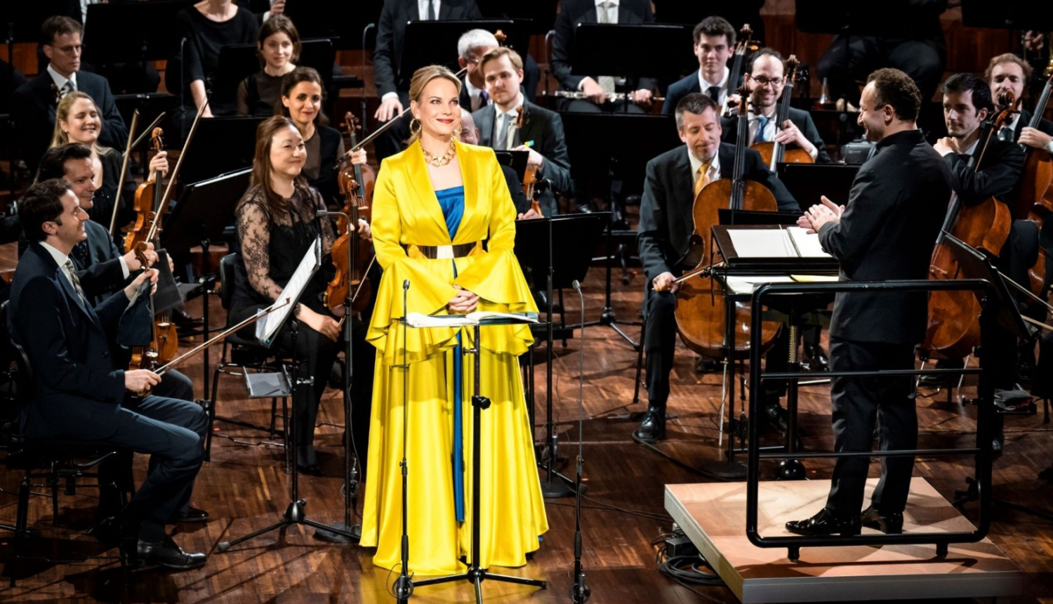 Berlīnes Filharmonijas orķestris kopā ar pasaules opermūzikas zvaigzni Elīnu Garanču, foto: Stephan Rabold.
