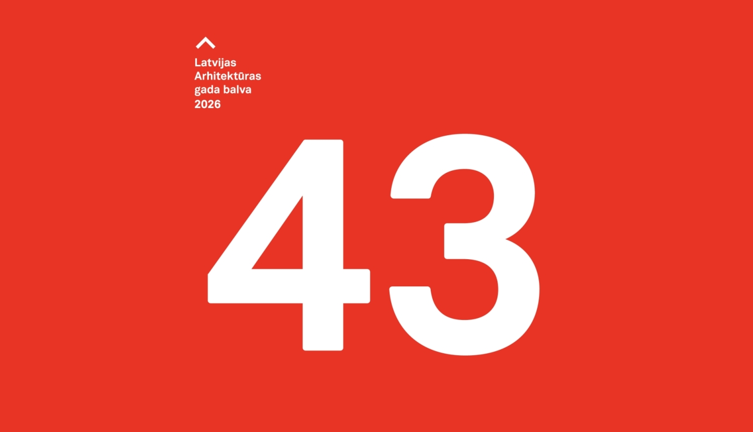 Latvijas Arhitektūras gada balvas logo un skaitlis "43"