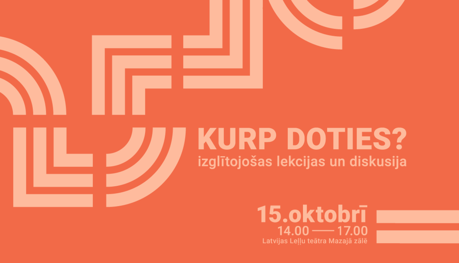 Afiša ar tekstu: Kurp doties? Izglītojošas lekcijas un diskusija