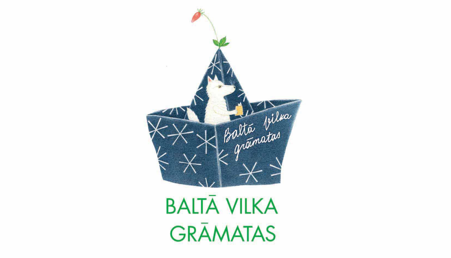 Starptautiskās Jāņa Baltvilka balvas logo ar tekstu: Baltā vilka grāmatas
