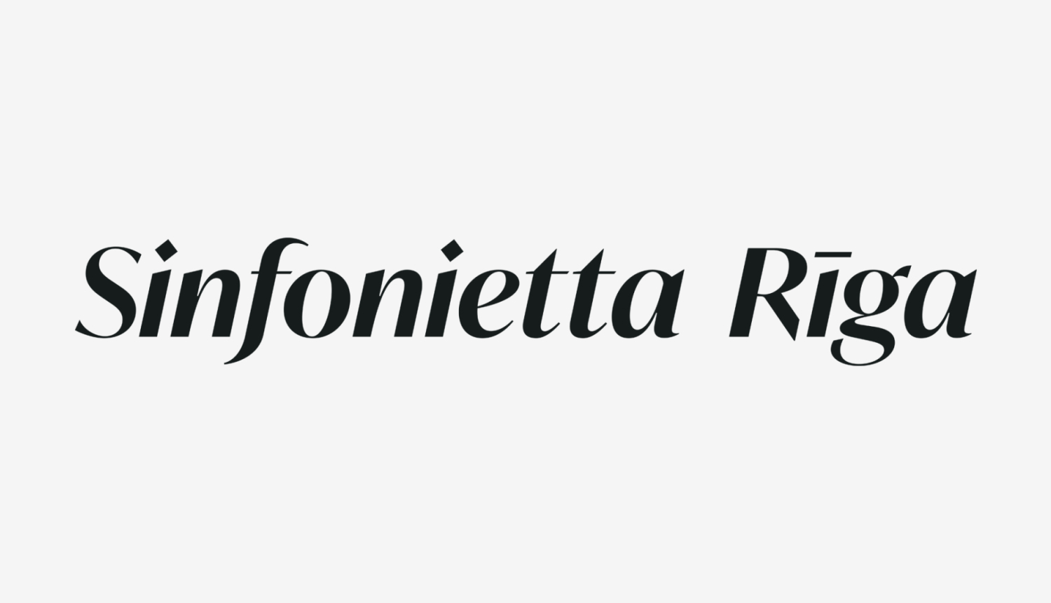 Valsts kamerorķestra "Sinfonietta Rīga" logo: teksts "Sinfonietta Rīga"