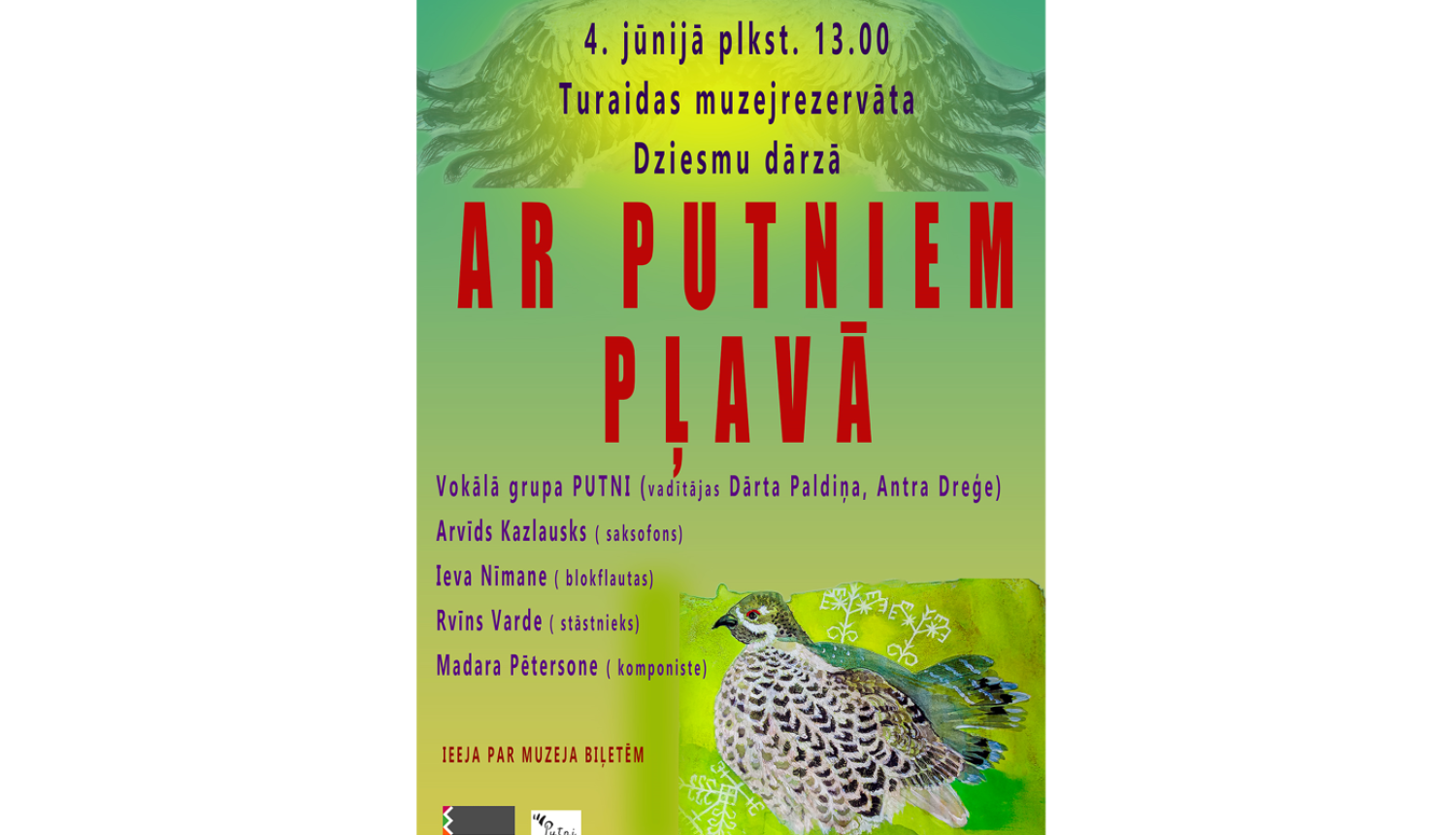 afiša ar putniem