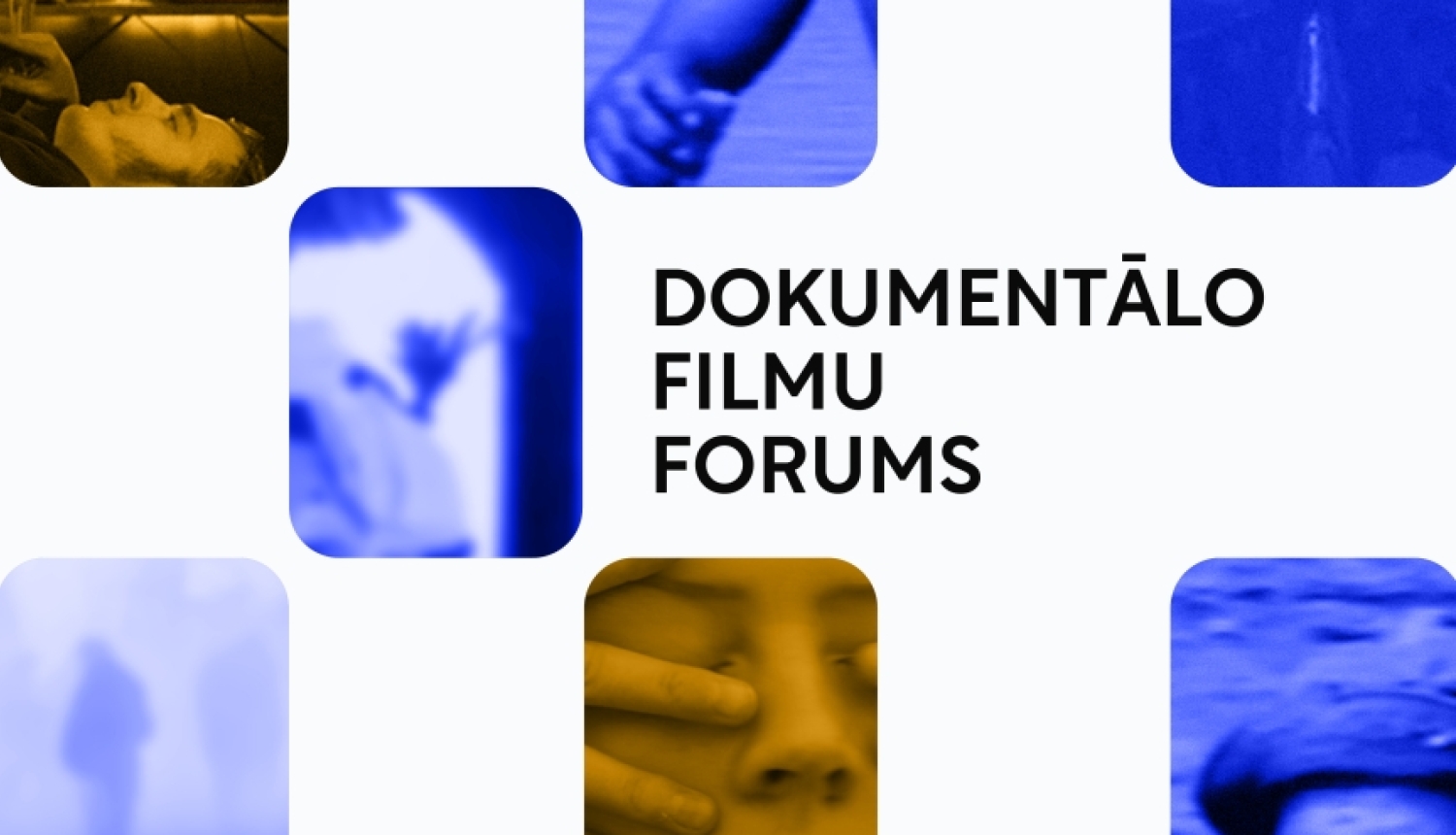 Afiša ar dažādu filmu kadriem un tekstu: Dokumentālo filmu forums