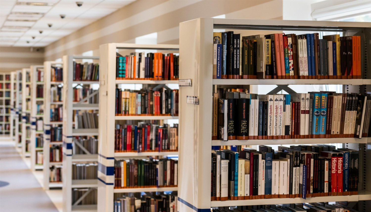 grāmatas bibliotēkā