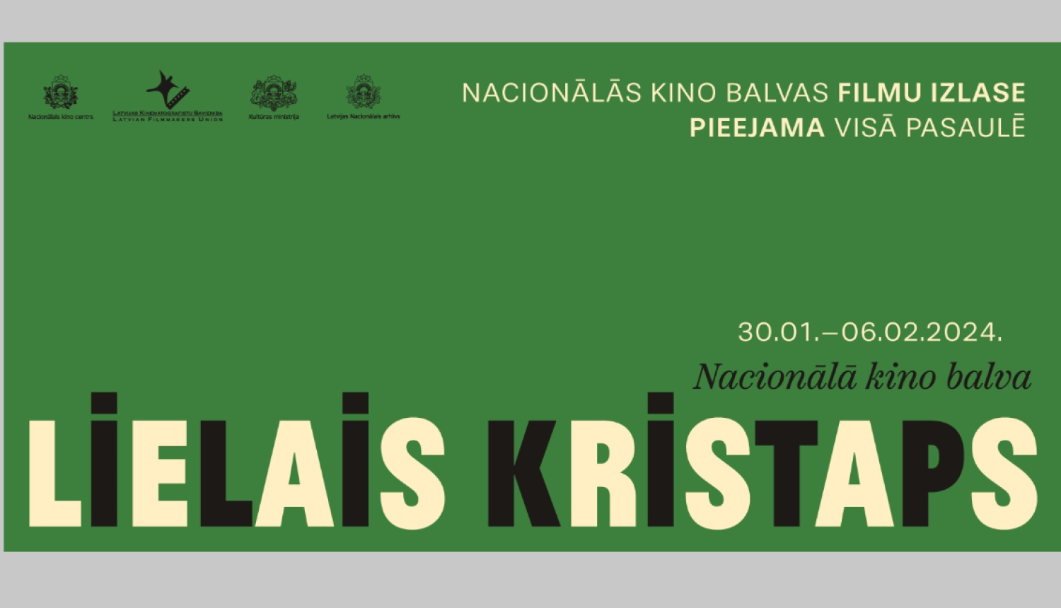 Afiša ar tekstu: Lielais Kristaps