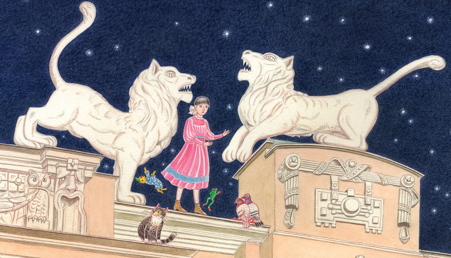 Ilustrācija no izstādes “Smalkās pasaules”