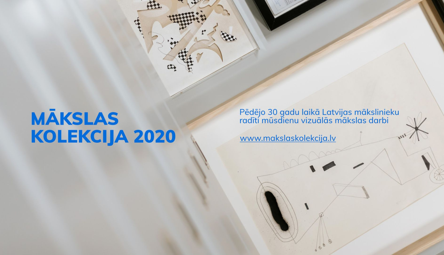 Jaunas tiešsaistes platformas “Mākslas kolekcija 2020” (www.makslaskolekcija.lv) reklāmas plakāts. 2021. Mākslinieks: Eltons Kūns. Publicitātes attēls