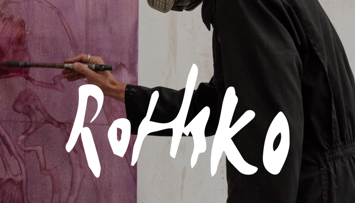 Simpozija vizuālā identitāte ar uzrakstu "Rothko"