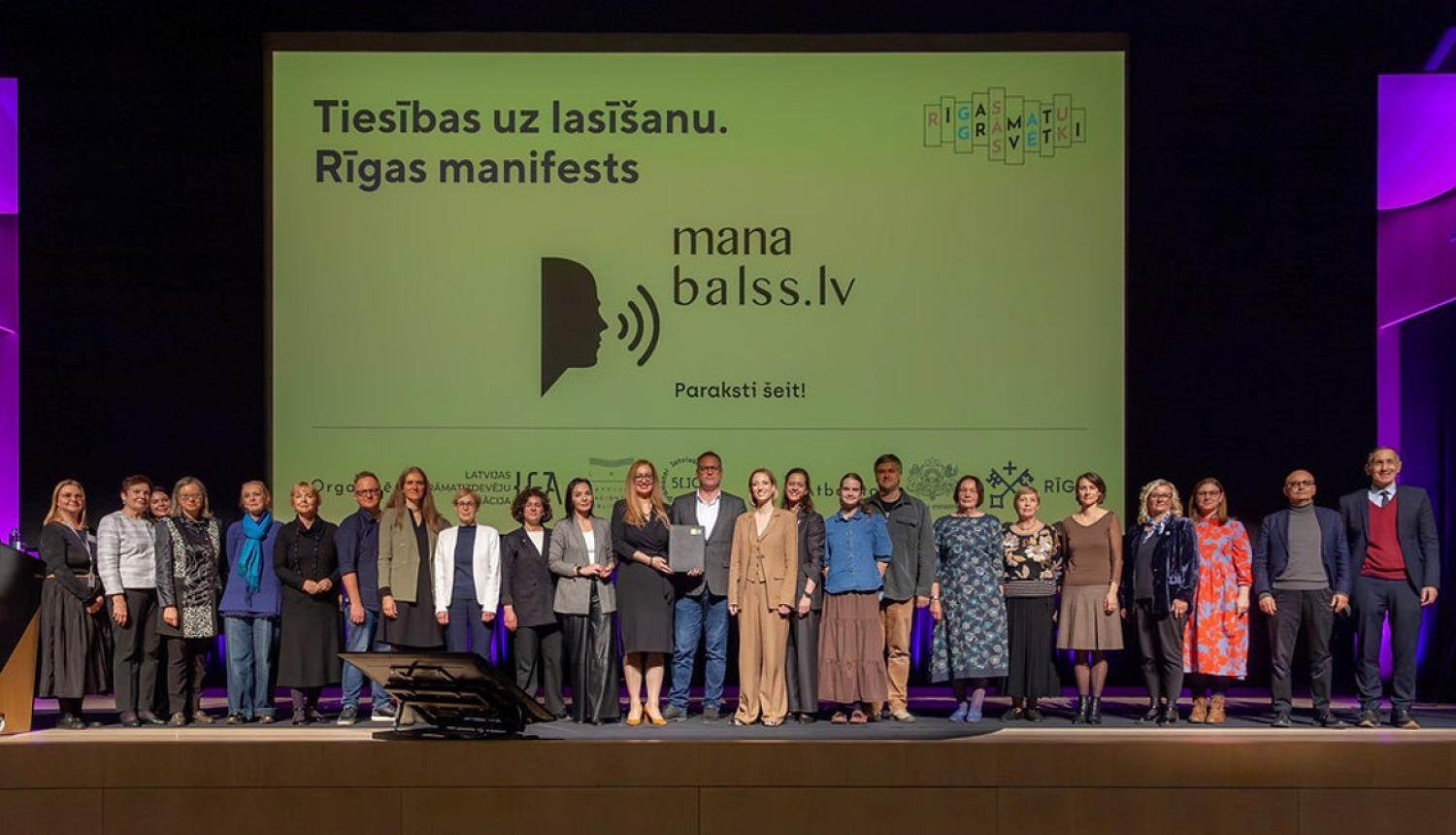 “Rīgas manifesta” parakstīšanas pasākums 2025. gada 24. oktobrī LNB