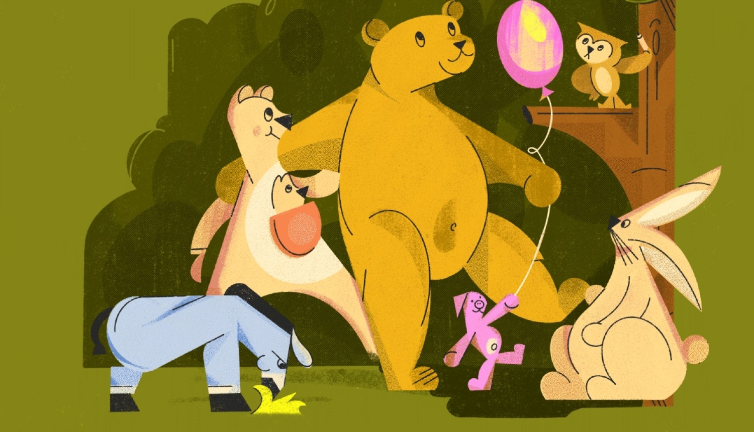 Ilustrācija izrādei “Vinnijs Pūks un viņa draugi”