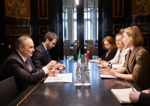 Kultūras ministres Agneses Lāces tikšanās ar Itālijas Republikas vēstnieku Latvijā V.E. Alessandro Monti