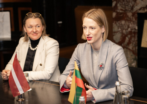 Kultūras ministres Agneses Lāces tikšanās ar Lietuvas Republikas vēstnieci Latvijā Audroni Markevičieni (Audronė Markevičienė)