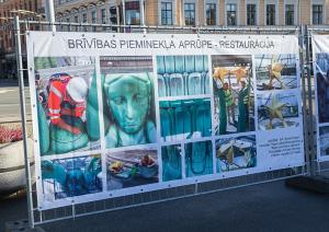 Brīvības pieminekļa atklāšana pēc restaurācijas un apkopes darbiem