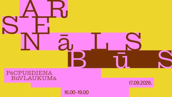 Vizuālā identitāte Mākslas muzeja ARSENĀLS iesildošās programmas “Arsenāls būs!” atklāšanai un grāmatas “ARSENĀLS” atvēršanas svētkiem 17.09.2026.