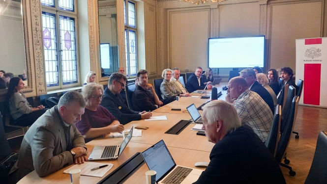 Nacionālās koncertzāles “Rīgas filharmonija” būvniecības padomes norise KM Lielajā zālē