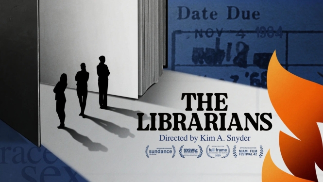 Filmas afiša ar uzrakstu "The Librarians" ("Bibliotekāri")