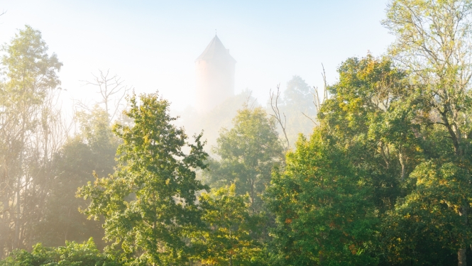 Migla, saules stari, Turaidas pils