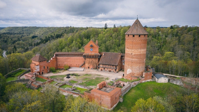 Turaidas pils no putna lidojuma