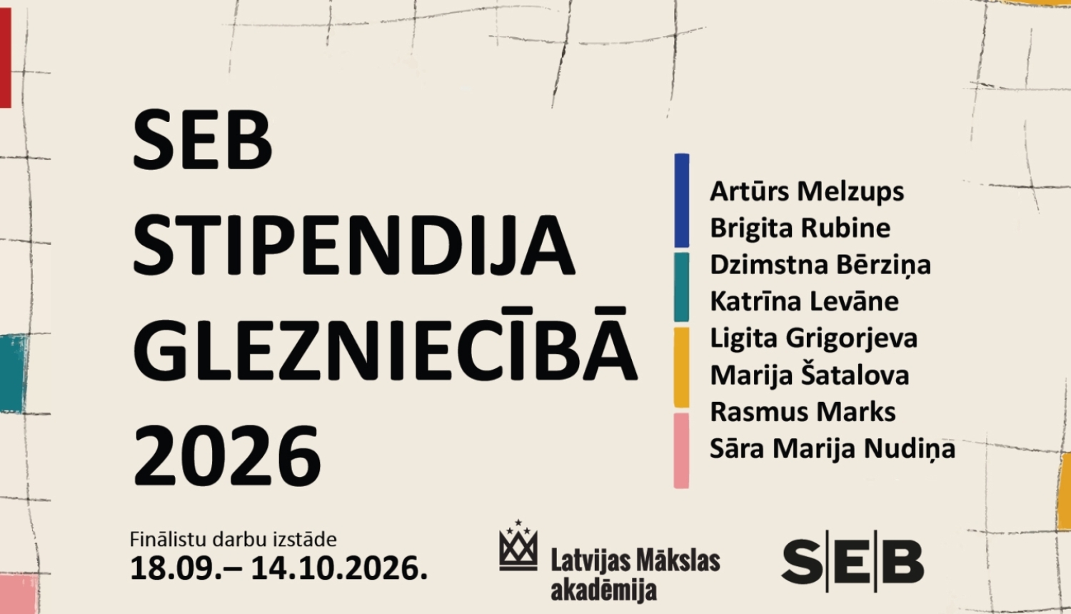 Izstādes afiša ar tekstu: SEB stipendija glezniecībā 2026