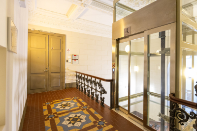 Kultūras ministrijas ēkas Z. A. Meierovica bulvārī 14, lifts 4 stāva līmenī