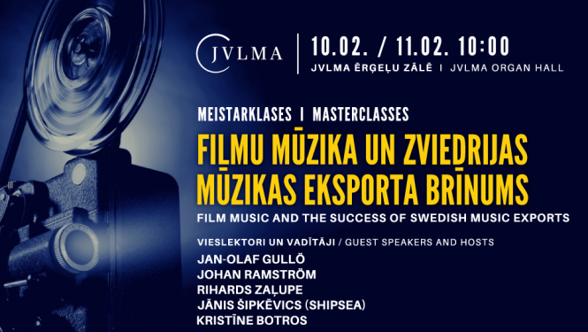 Meistarklases par filmu mūziku un mūzikas eksportu vizuālais materiāls