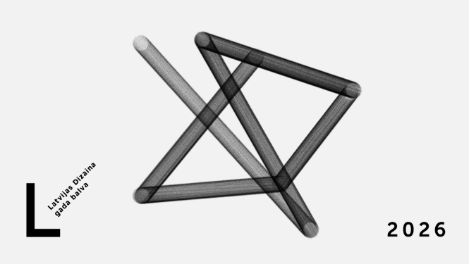 Dekoratīvs attēls ar Latvijas Dizaina gada balvas logo; uzraksts: Latvijas dizaina gada balva 2026
