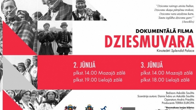 Pirmizrādi piedzīvos dokumentālā filma par Dziesmu svētkiem - “DZIESMUVARA”