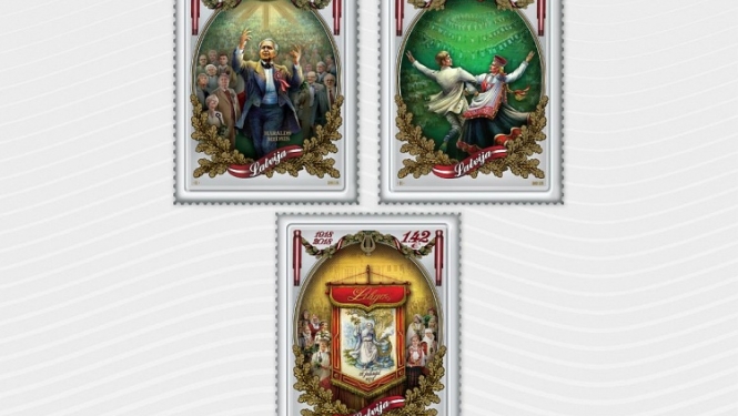 Ar virsdiriģentu un virsvadītāju līdzdalību prezentēs Dziesmu svētkiem veltītās Latvijas simtgades pastmarkas