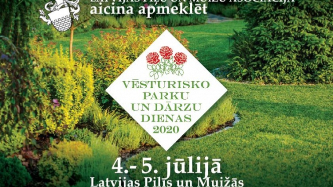 Vēsturisko parku un dārzu dienas Latvijas pilīs un muižās 4.-5.jūlijā