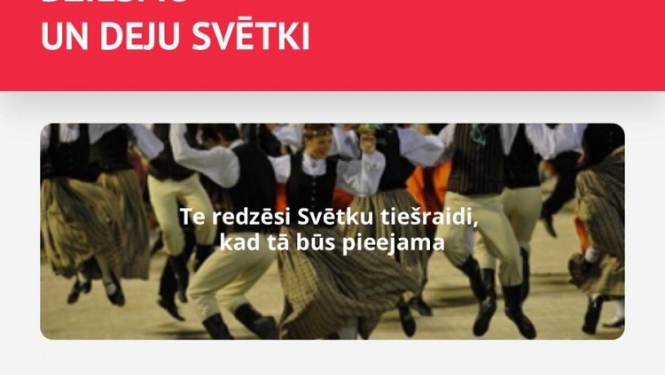 Katrs trešais Dziesmu un deju svētku dalībnieks izmantojis mobilo lietotni “Svētki”